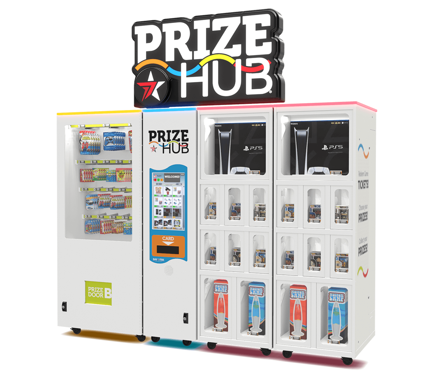 Prize Hub Prize Redemption Game Machine with 3 Lockers